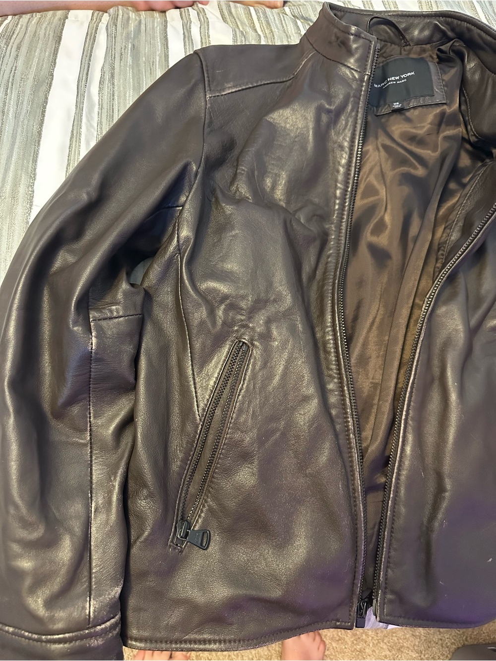 Andrew Marc Leather Jacket, XS - Picture 4 of 5